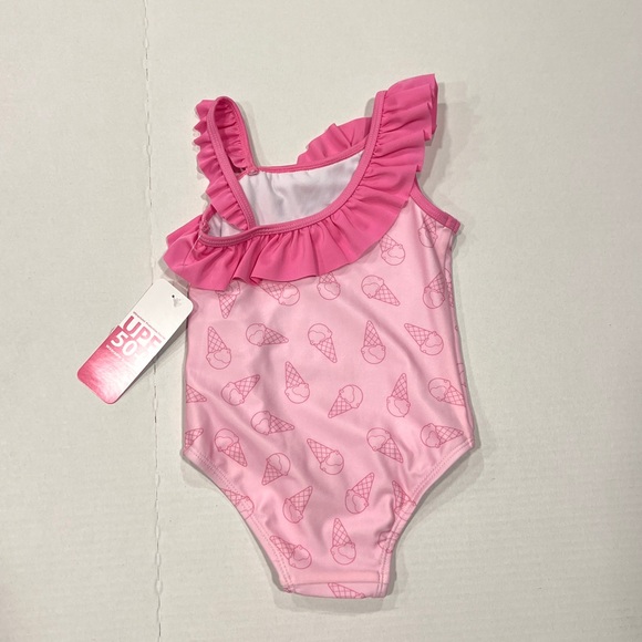 Bluey Pink Ruffle Ice Cream Swimsuit - Picture 2 of 4